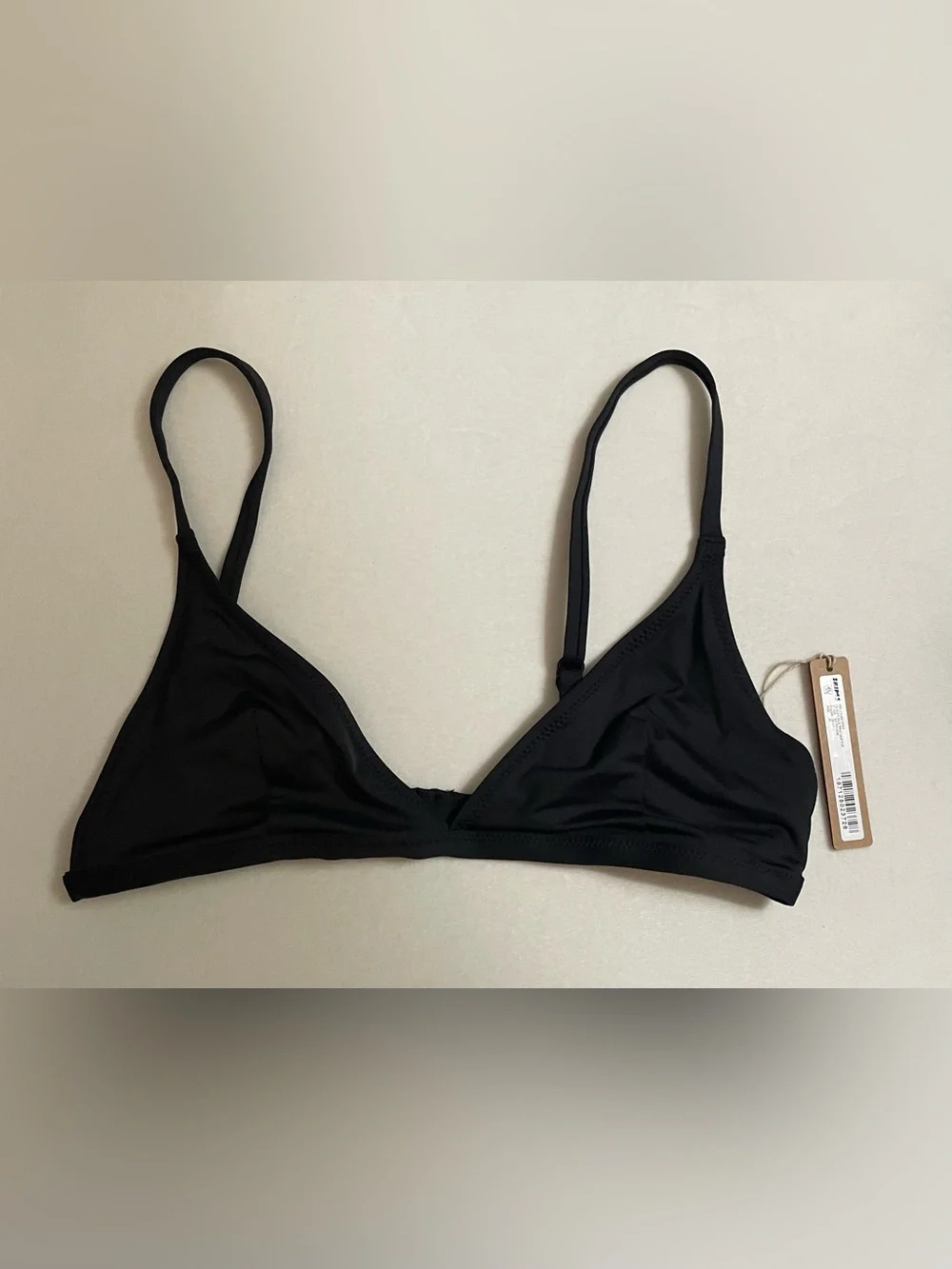 Skims 2Pc SET NWT Adjusted Triangle Bikini Top & Bottoms Black Onyx Size M